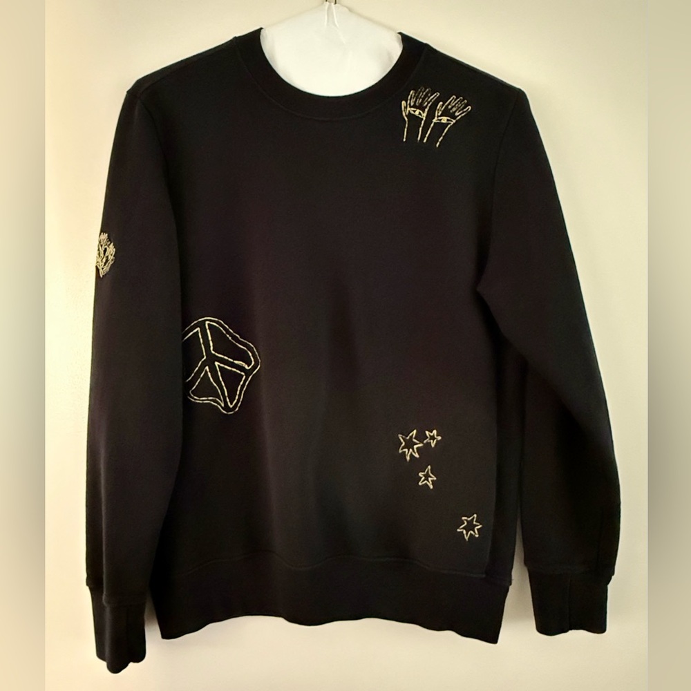 PS Paul Smith Black Sweater with embroidered Accents